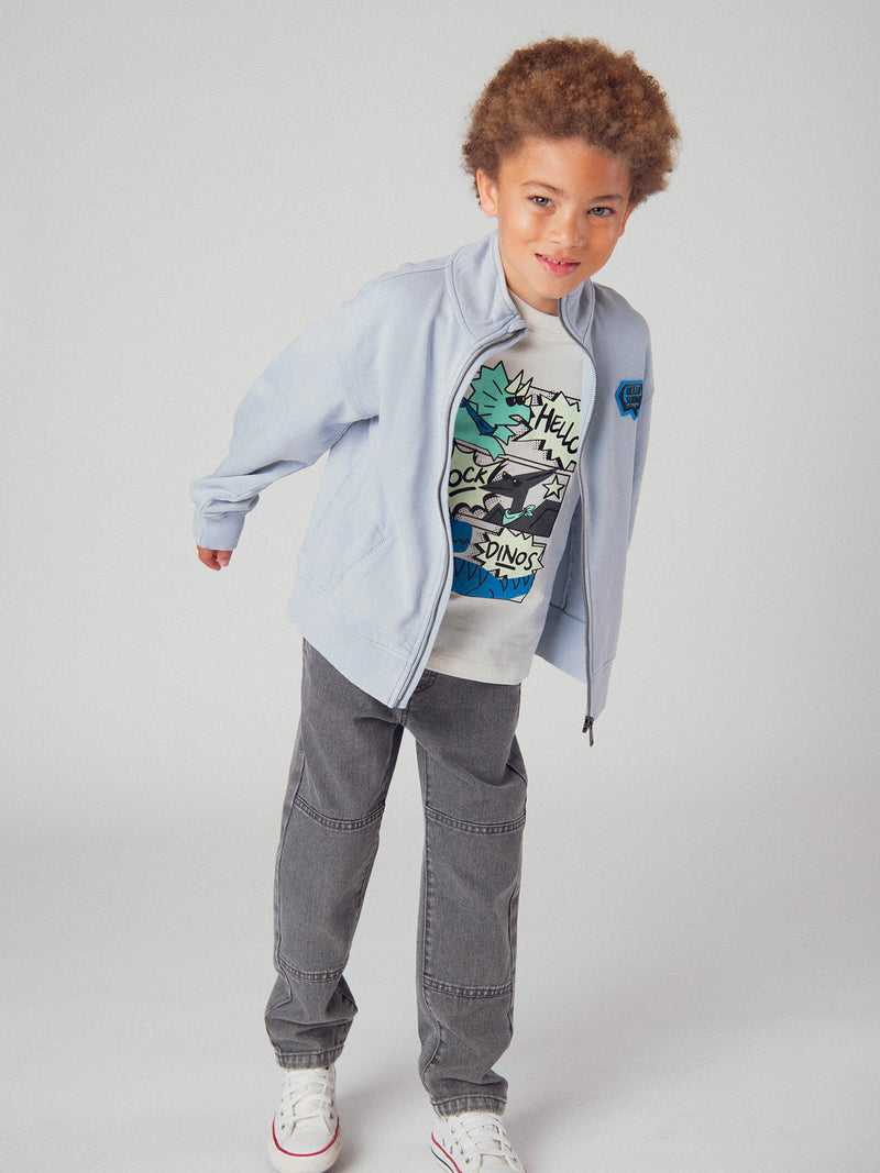 Gilet bleu zippé pour garçon