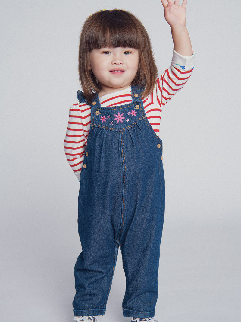 Tee-shirt réversible écru et rayé  "ARTY SCHOOL" pour bébé fille