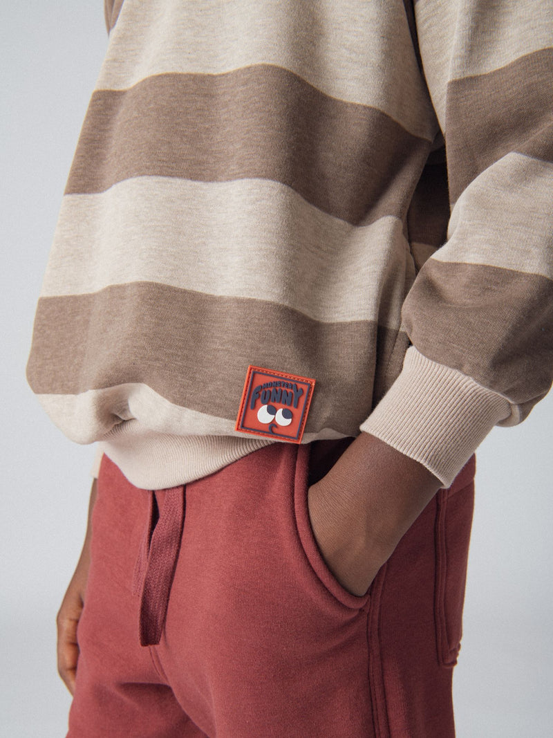 Sweat rayé à capuche pour garçon