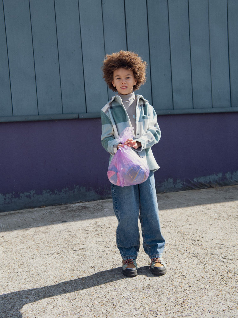 Chemise en polaire à carreaux pour garçon