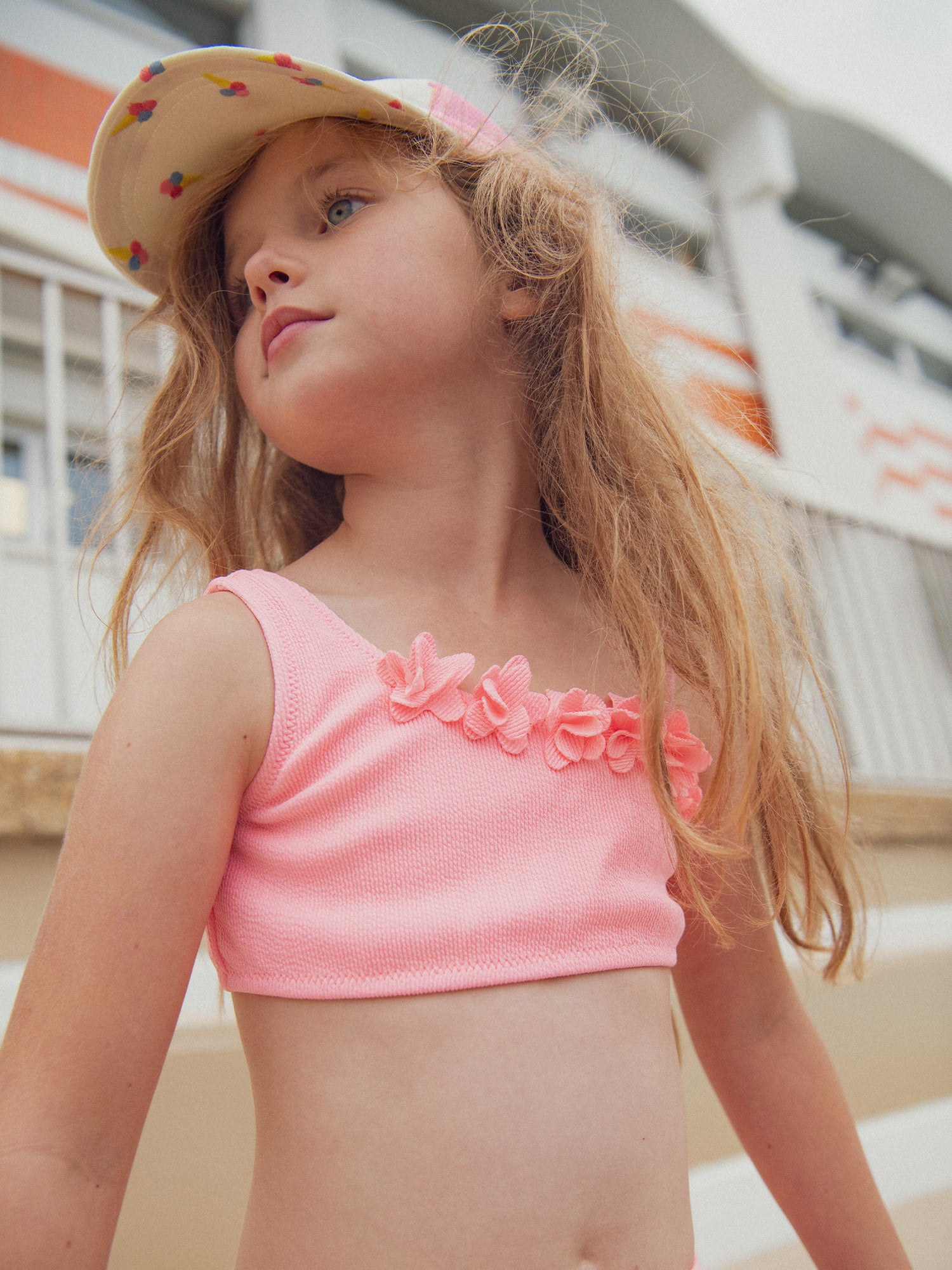 Maillot de bain 2 pièces rose pour fille