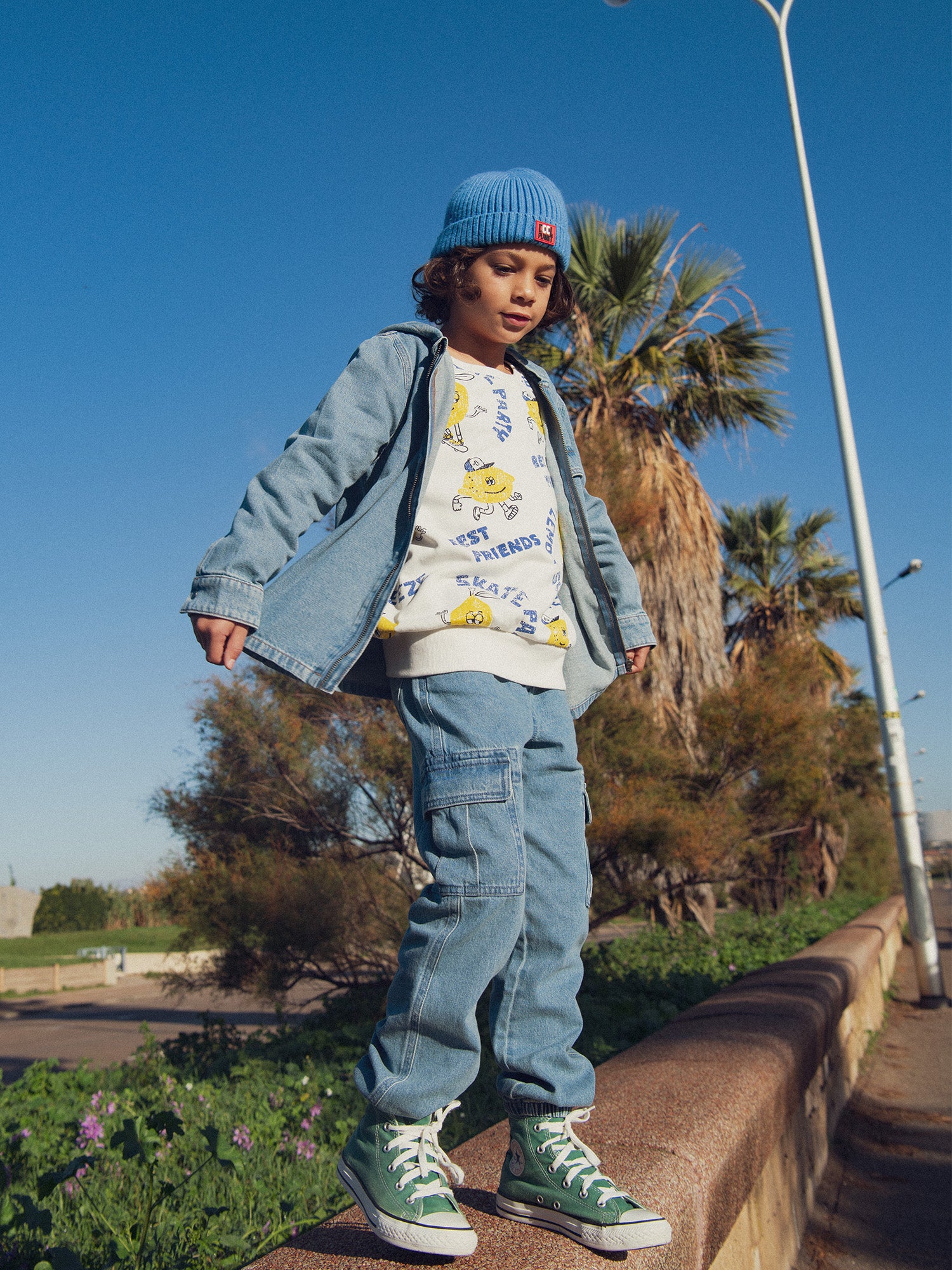 Pantalon cargo en denim pour garçon