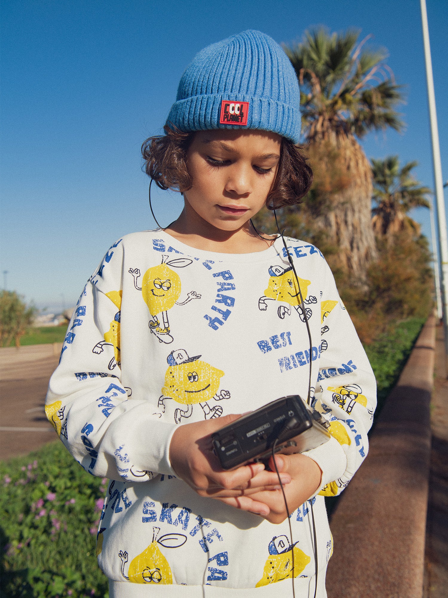 Sweat imprimé citron pour garçon