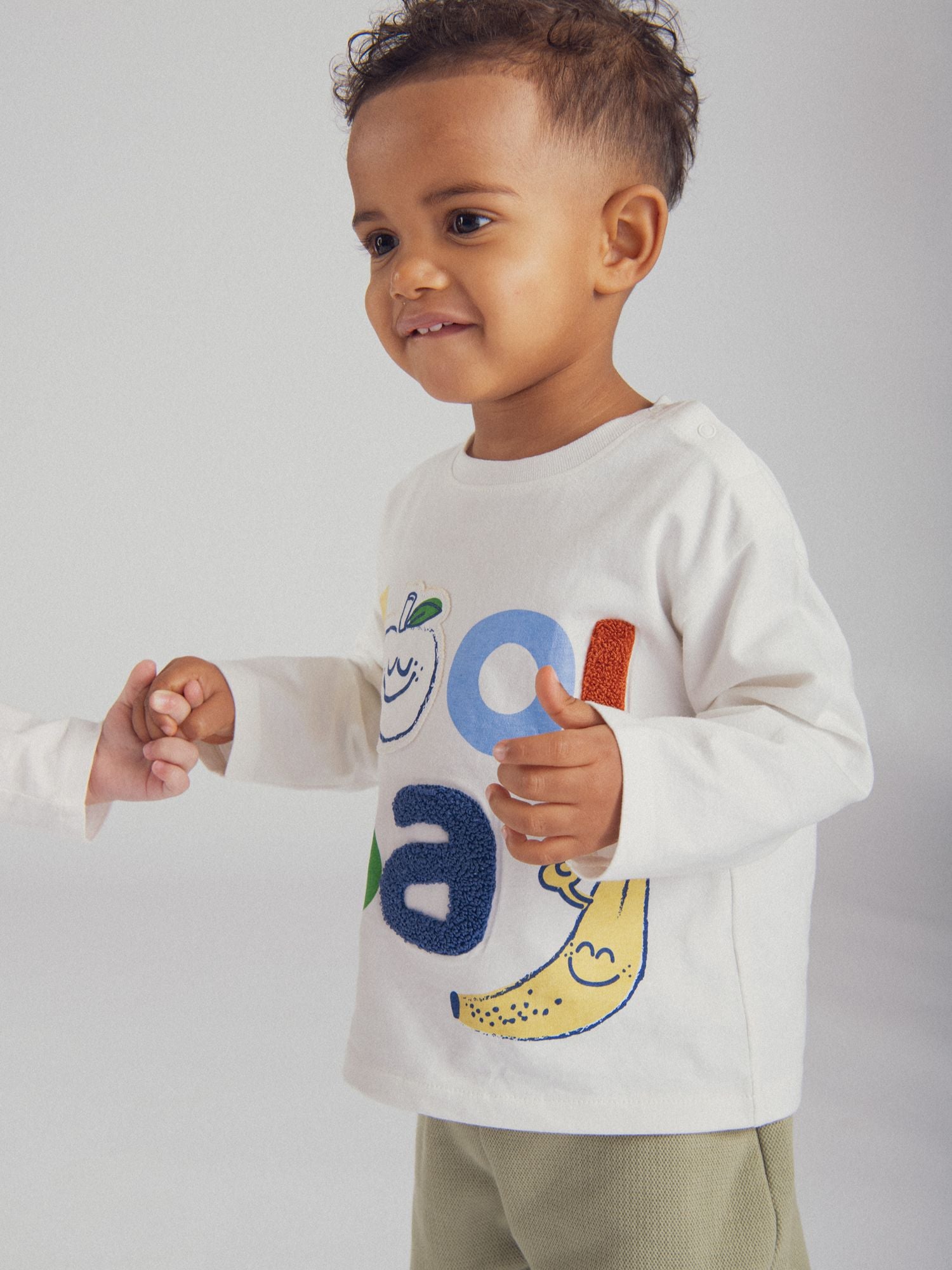 T-shirt écru motif fruit pour bébé garçon