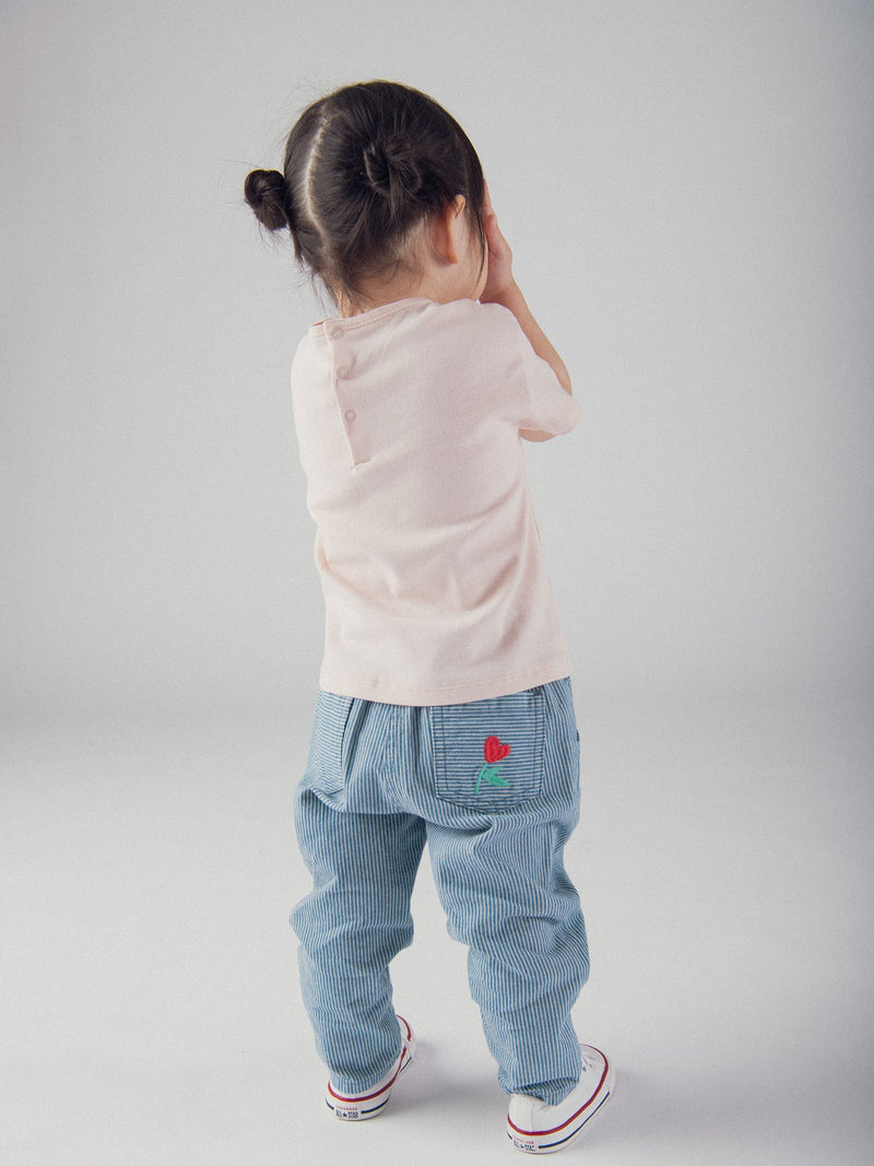 T-shirt rose motif "Paris Hot-Dogs" pour bébé fille