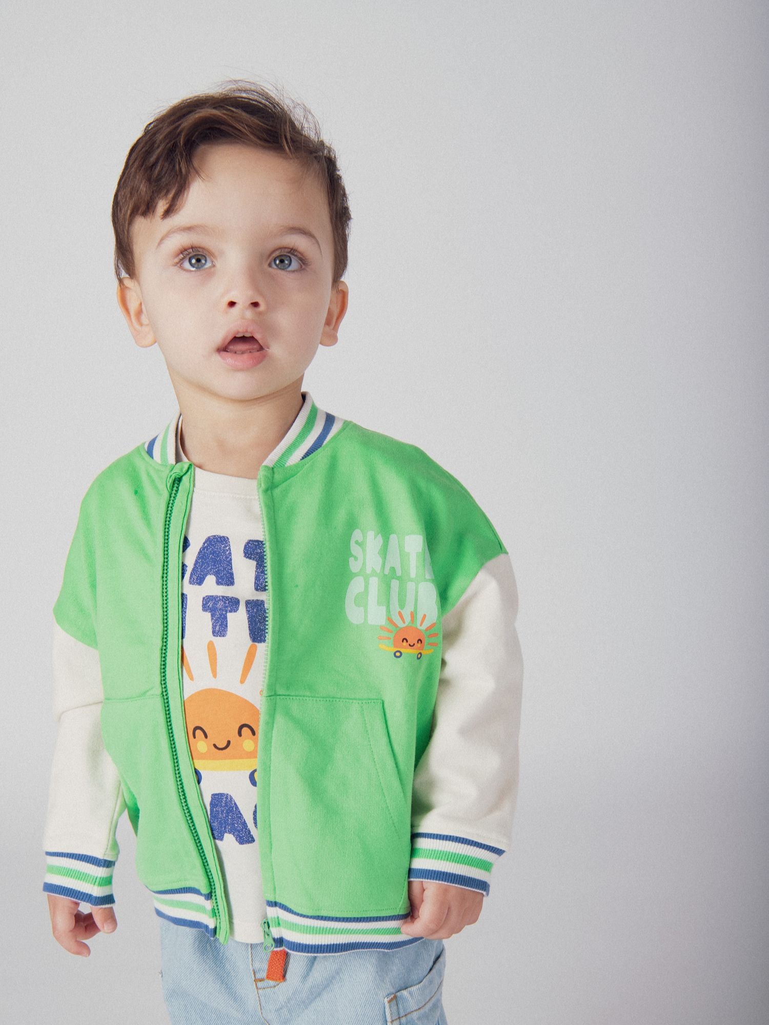 Gilet zippé "Skate Club" Vert Chance pour bébé garçon