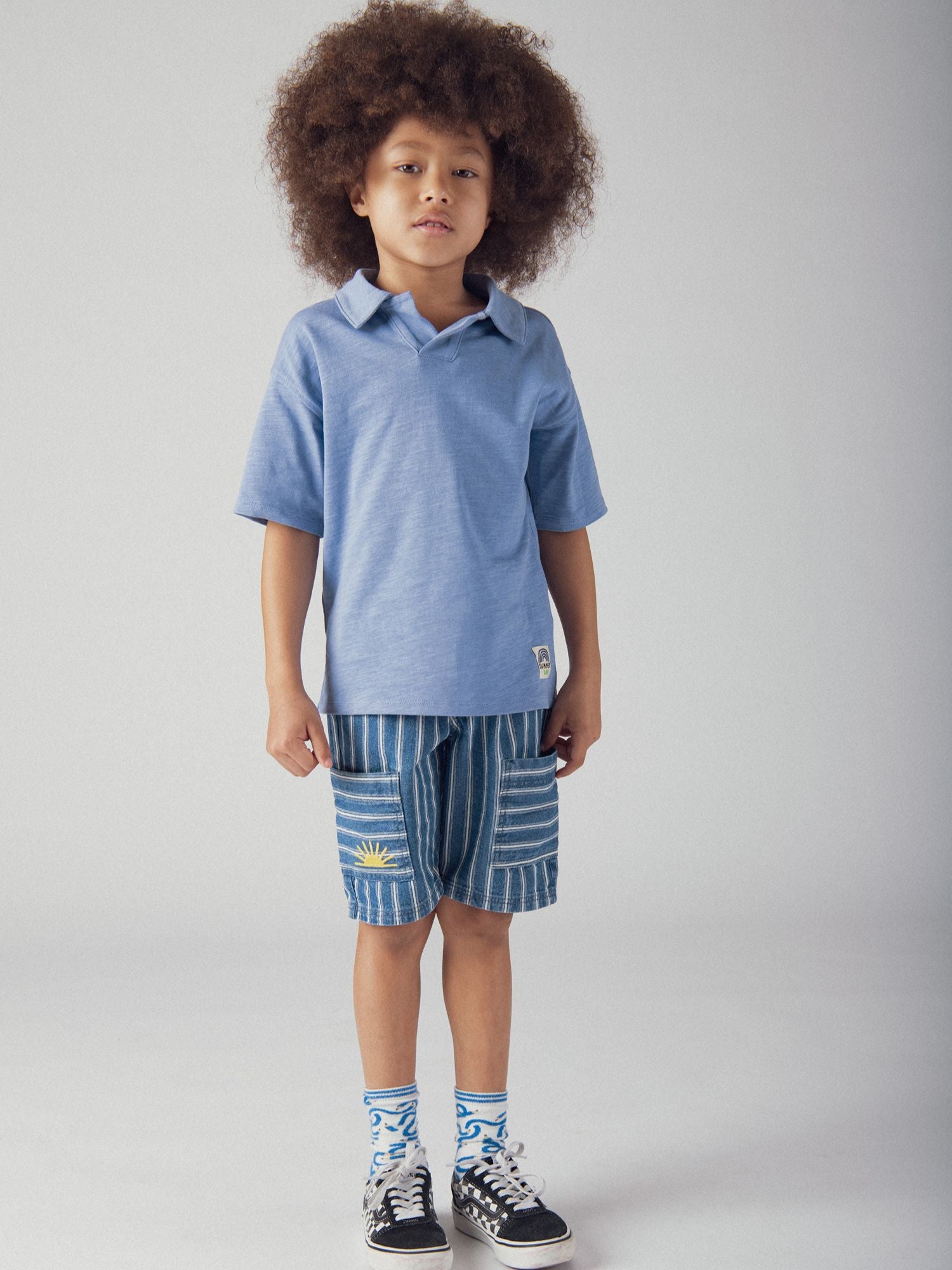 T-shirt bleu animation au dos pour garçon