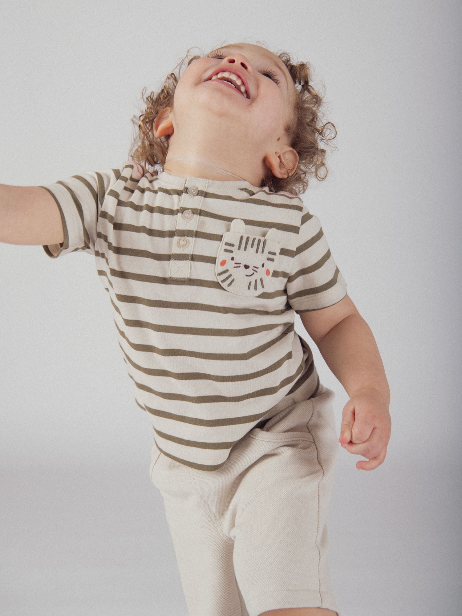 Tee-shirt sable à rayures "Tigre" pour bébé garçon