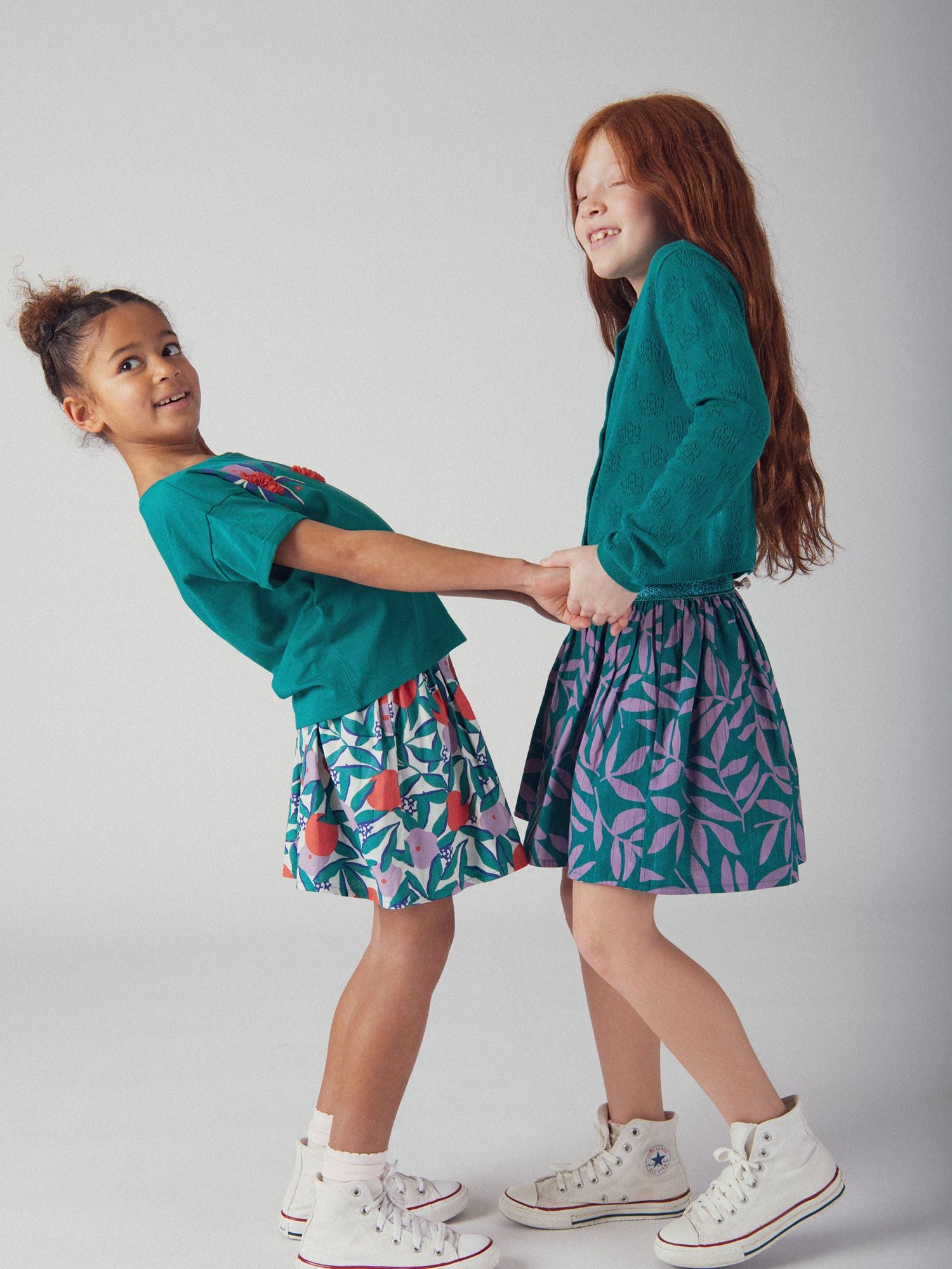 Jupe réversible à imprimé floral pour fille