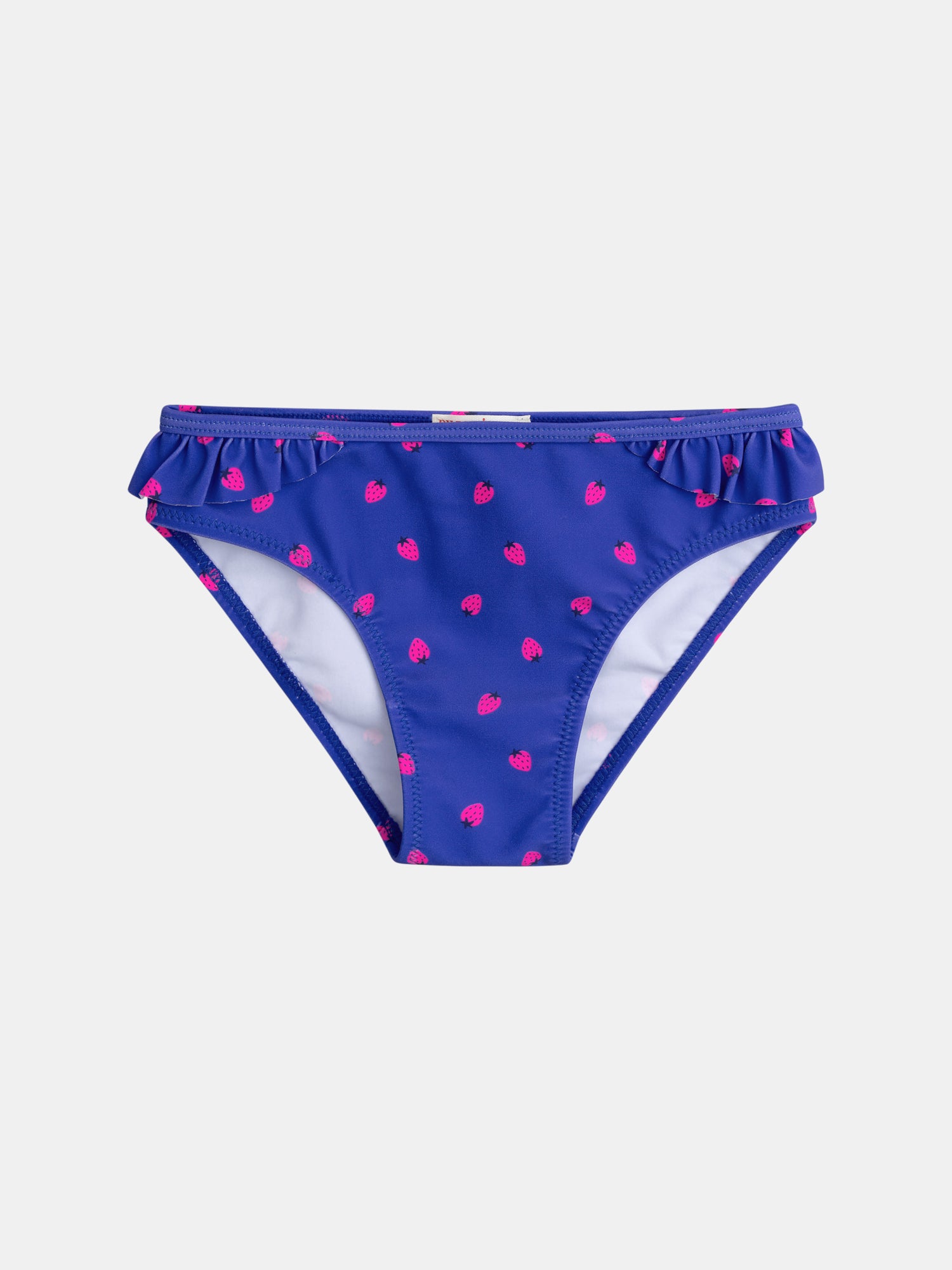 Maillot de bain bleu  2 pièces imprimé fraise pour fille