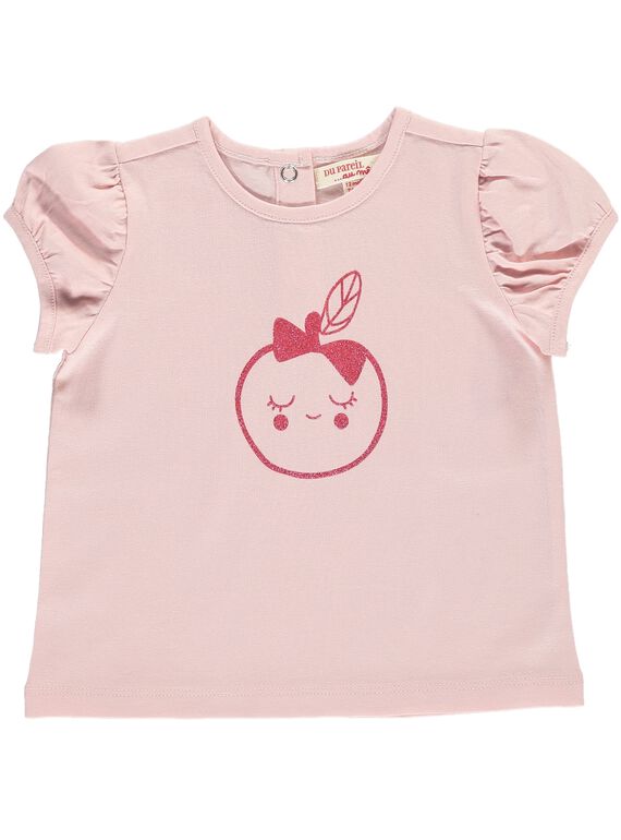 Tee-shirt manches courtes bébé fille CIJOTI4B / 18SG09R5TMC321