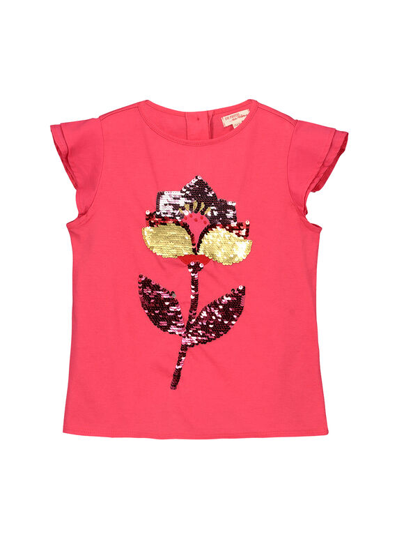 Tee-shirt à sequins fille FACATI1 / 19S901D1TMC302