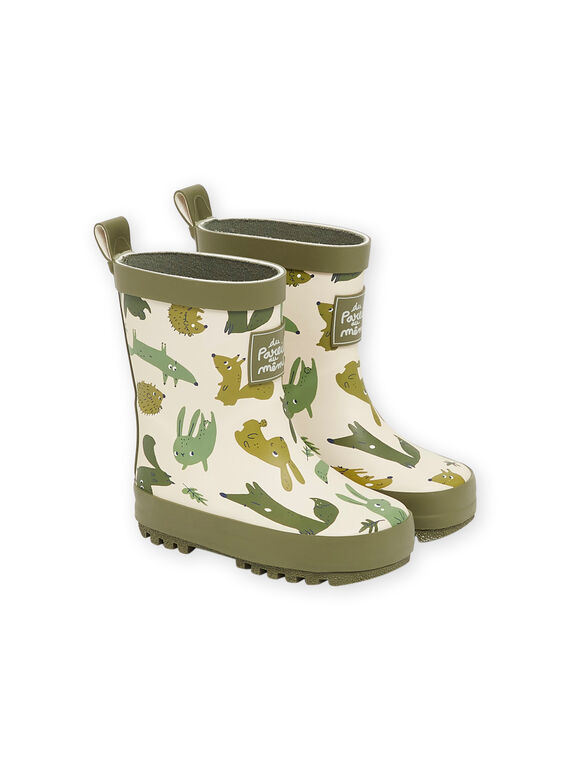 Bottes de pluie fantaisie imprimé fleuri PUPLUIVERT / 22XK3811D0C001
