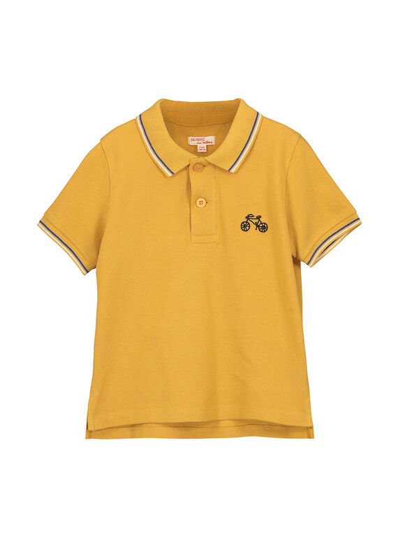 Polo jaune moutarde garçon FOJOPOL1 / 19S902Y1D2DB107