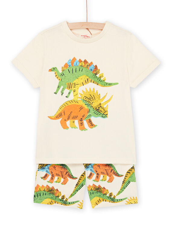 Ensemble barboteuse + t-shirt imprimé dinosaures pour bébé garçon