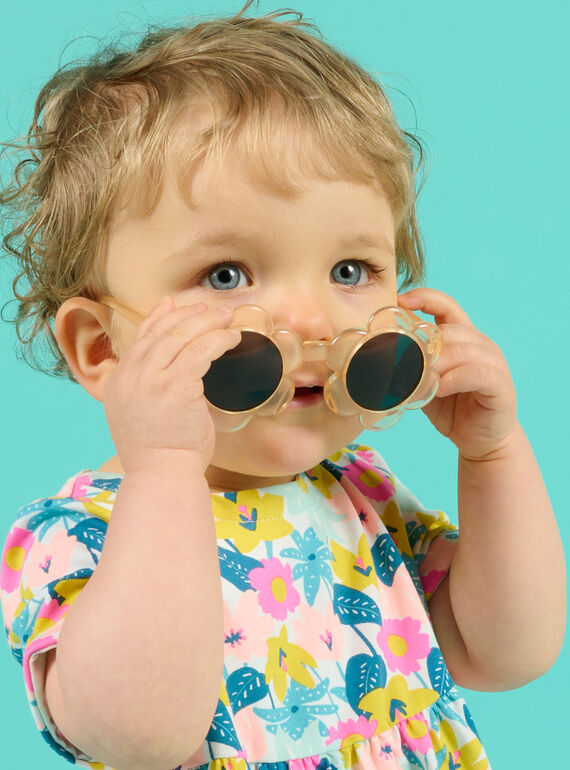 Lunettes de soleil en forme de fleur rose poudré enfant fille NYAMERLUN1 / 22SI01L1LUSD327