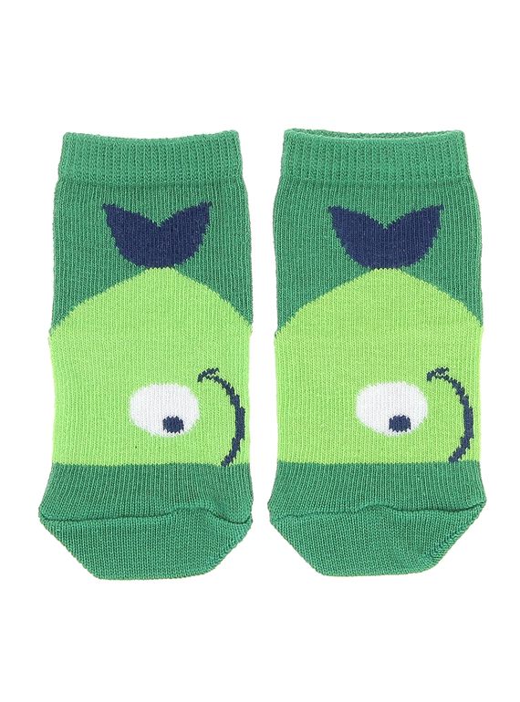 Chaussettes basses vertes bébé garçon CYUJOCHO11A / 18SI10S9SOQ600
