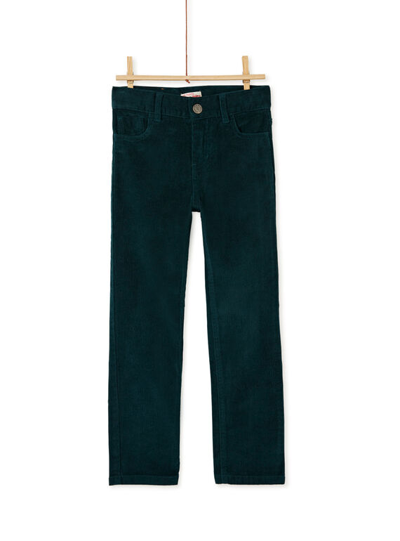 Pantalon vert en velours cotelé garçon KOJOPAVEL2 / 20W90252D2BG614