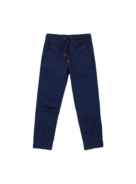 Pantalon en toile bleu marine garçon FOJOPANT2 / 19S90236D2B070