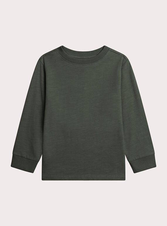 T-shirt manches longues  kaki effet peau de pêche  XOJOTIRIB1 / 25W902F3TMLG608