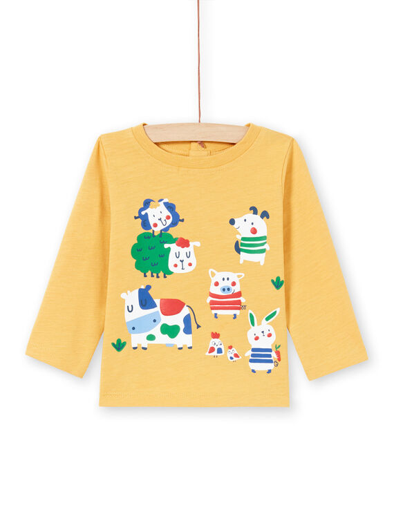 T-shirt jaune bébé garçon MUMIXTEE2 / 21WG10J3TML117
