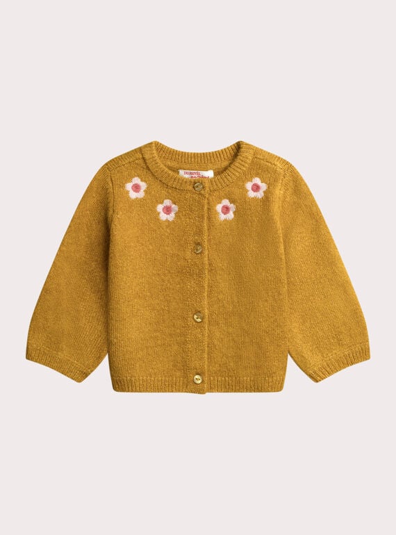 Cardigan jaune pour bébé fille XICOCAR2 / 25WG09O3CAR010