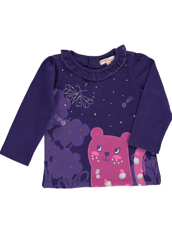 Tee-shirt manches longues bébé fille DIVIOTEE / 18WG09H1TML711