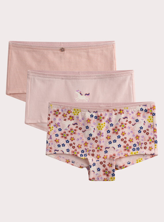 Shorty licorne lot de 3 pour enfant fille  WEFAHOTUNI / 25SH11C1SHYD310