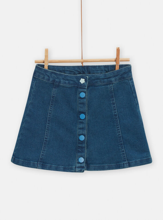 Jupe en denim brut évasée pour fille TADEJUP / 24S901J1JUP213