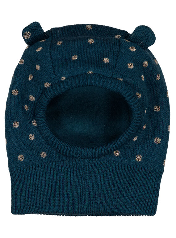 Cagoule à pois lurex avec petites oreilles.  GYITUCAG / 19WI09Q1BON714