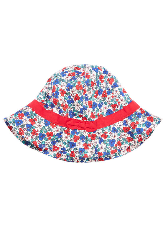 Chapeau enfant fille avec motif fleurs  JYAJAHAT2 / 20SI01B2CHA001