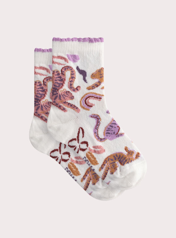 Chaussettes animées pour fille  WYALANCHO1 / 25SI01I1SOQ003