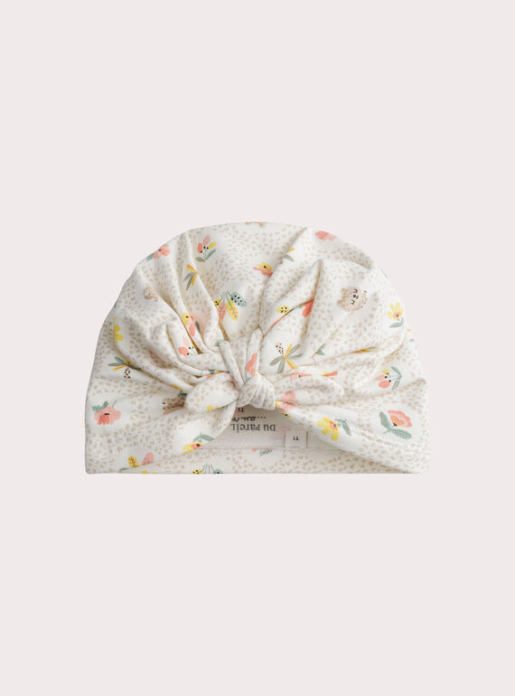Turban imprimé pour bébé fille WOU1BAN / 25SF4072CHA005