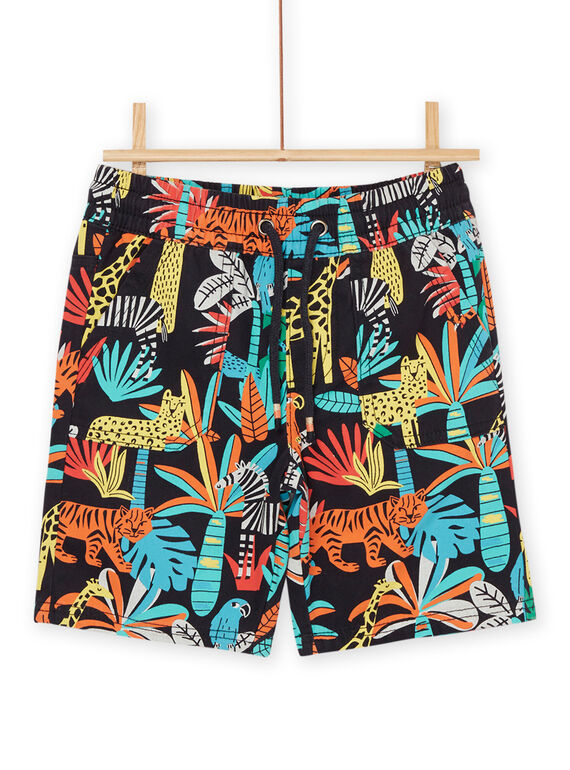 Bermuda noirine à imprimé jungle multicolore ROJUNBER3 / 23S902U2BERC243