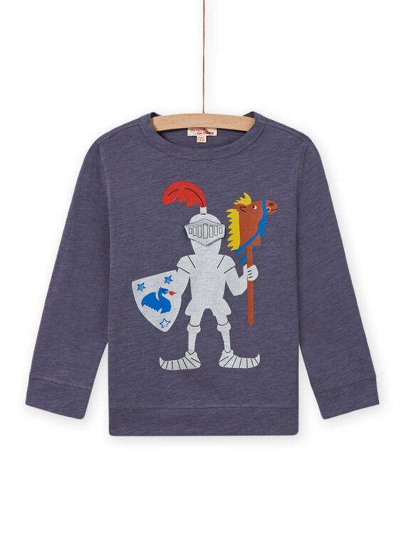 T-shirt gris motif chevalier enfant garçon MOPLATEE4 / 21W902O3TMLJ902