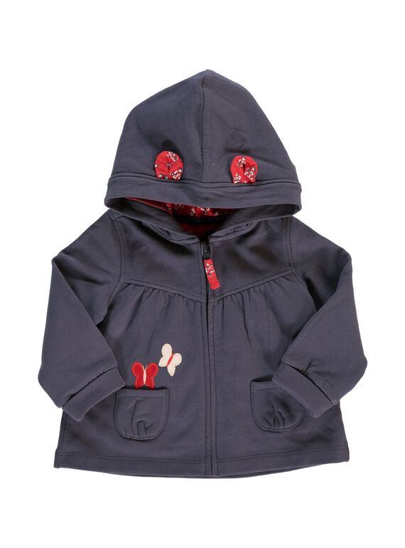 Gilet de jogging à capuche bébé fille CIJOJOH3 / 18SG09R1JGH705