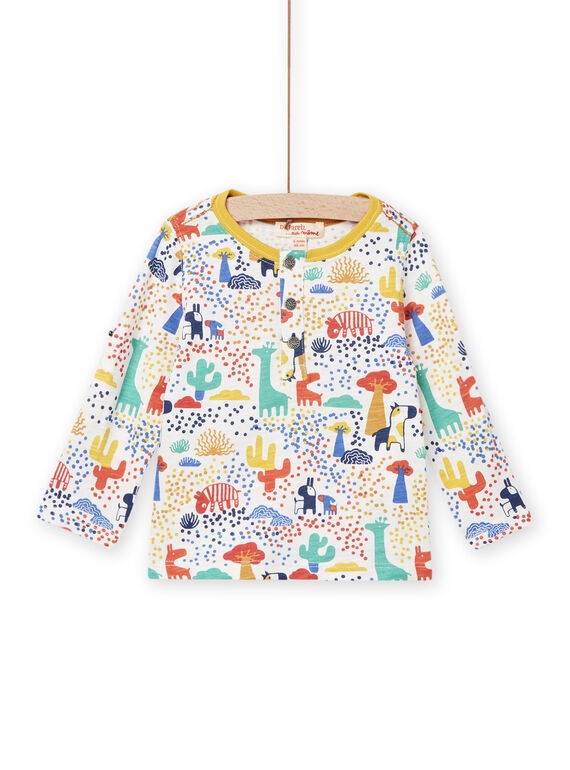 T-shirt col tunisien motif fantaisie coloré bébé garçon NULUTUN / 22SG10P1TML001