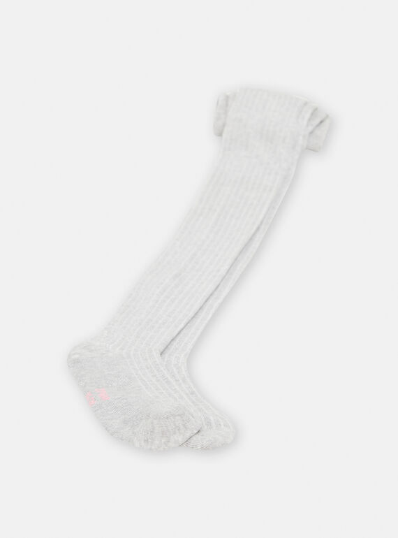 Collants gris en lurex fille SYAJOSCOL2 / 23WI01M4COL943