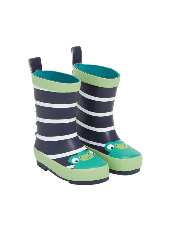 Bottes de pluie bleu marine à motif grenouille bébé garçon NUPLUIFROG / 22KK3862D0C070