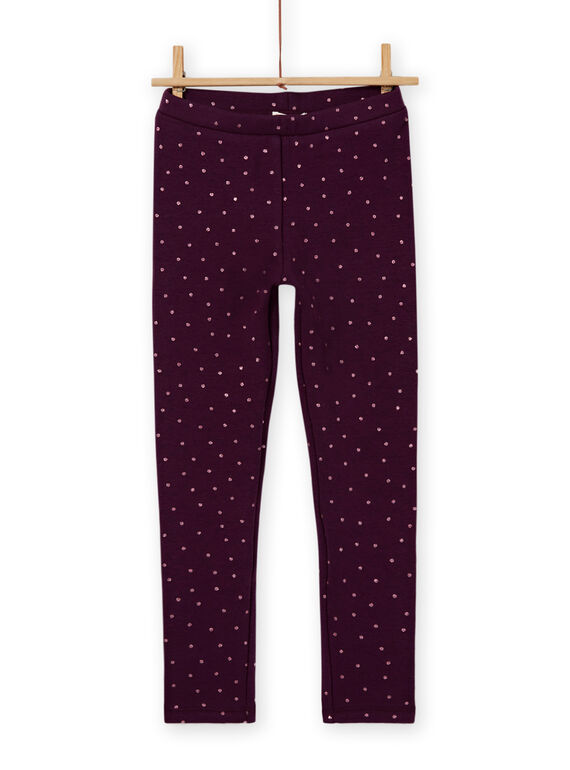 Legging bleu marine fourré enfant fille MAJOLEG3 / 21W901N4PANH703