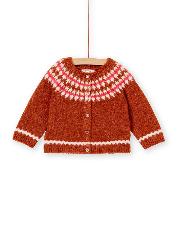 Gillet camel bébé fille KISACAR / 20WG09O1CAR817