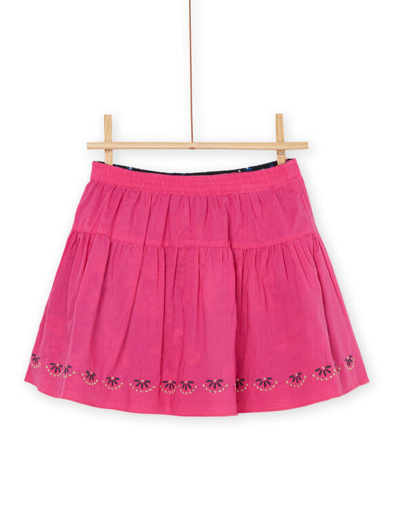 Jupe volantée noirine et rose réversible RAJUNJUP2 / 23S901U1JUPC243
