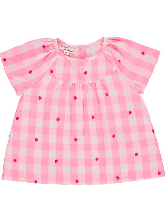Blouse à carreaux bébé fille CIHOCHEM / 18SG09E1CHE099