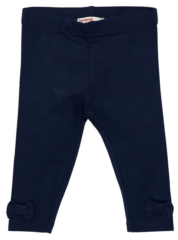 Legging marine bébé fille avec petits noeuds JYIESLEG1 / 20SI0962D26070