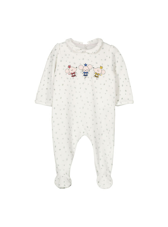 Dors-bien en velours bébé fille FEFIGREGLI / 19SH1345GRE099