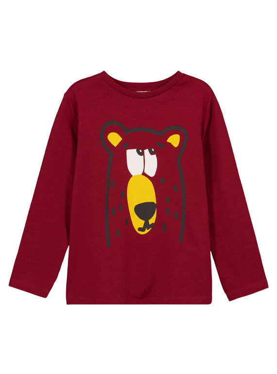 Tshirt Manches Longues col Rond grenat GOJOTISLU5 / 19W90247D32F506
