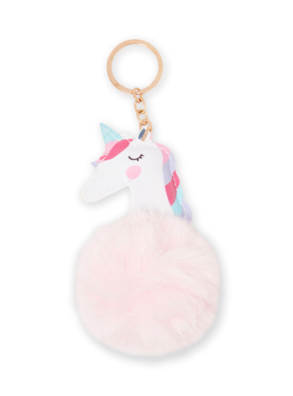 Porte-clés rose licorne à pompon enfant fille MYACLACLES1 / 21WI01G2D5M321