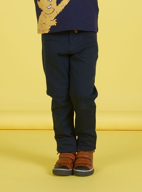 Pantalon bleu nuit enfant garçon MOMIXPAN / 21W902J1PAN717
