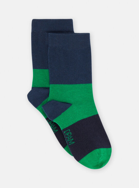 Chaussettes vertes à imprimé à rayures SYOJOCHOC3 / 23WI02M2SOQ600