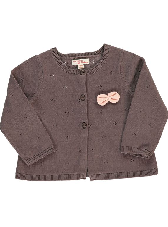 Gilet en maille bébé fille CIJOGIL5 / 18SG09R6CAR816